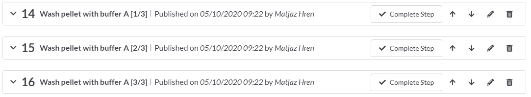 List individual steps instead of saying 