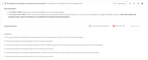 SciNote's checklist provides additional traceability advantages