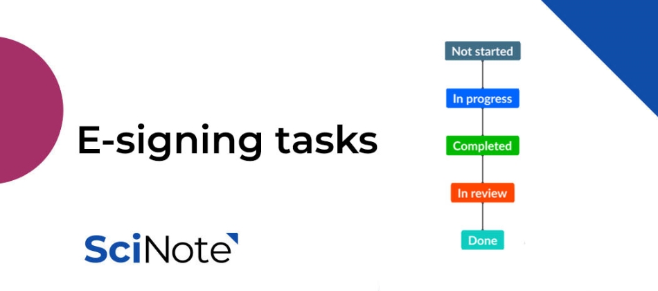 E-signing Tasks in SciNote blog
