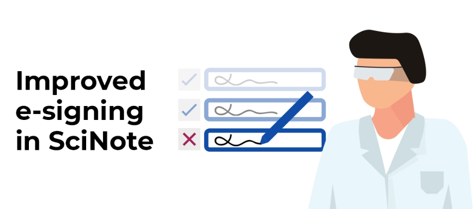 Improved e-signing in SciNote blog