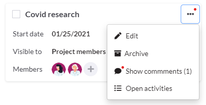 Improved project card