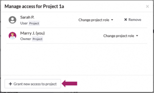 Manage-project-access Manage project acces