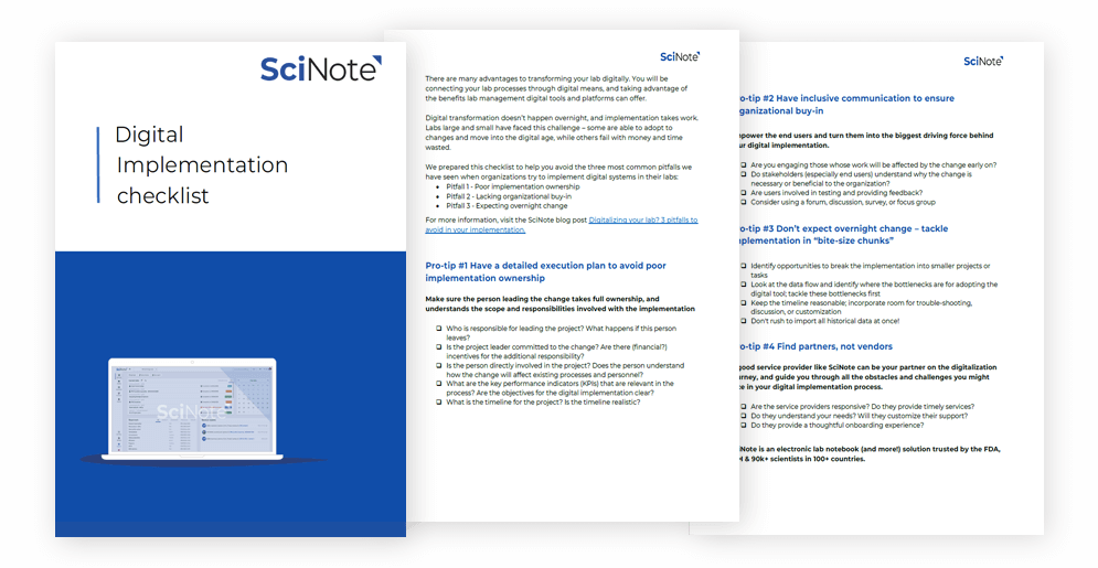 Digitalizing your lab?