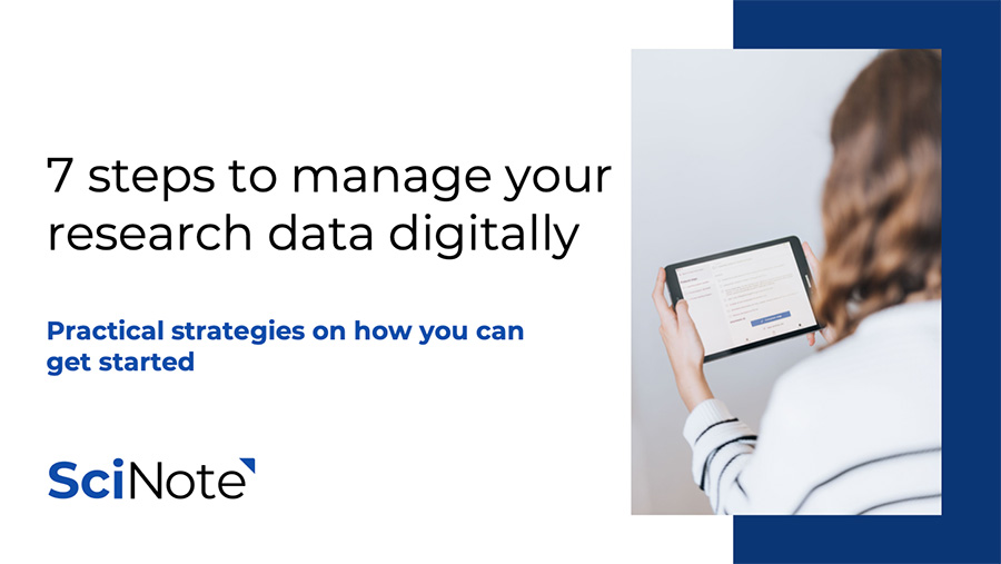 7 steps to manage your research data digitally - webinar presentation cover