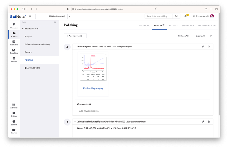 Electronic Lab Notebook (ELN Software) SciNote ELN
