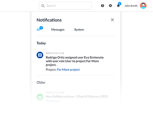 SciNote ELN Notifications