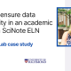 How to ensure data continuity in an academic lab with SciNote ELN