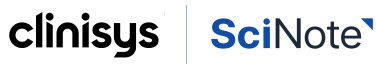 Clinisys and SciNote logos
