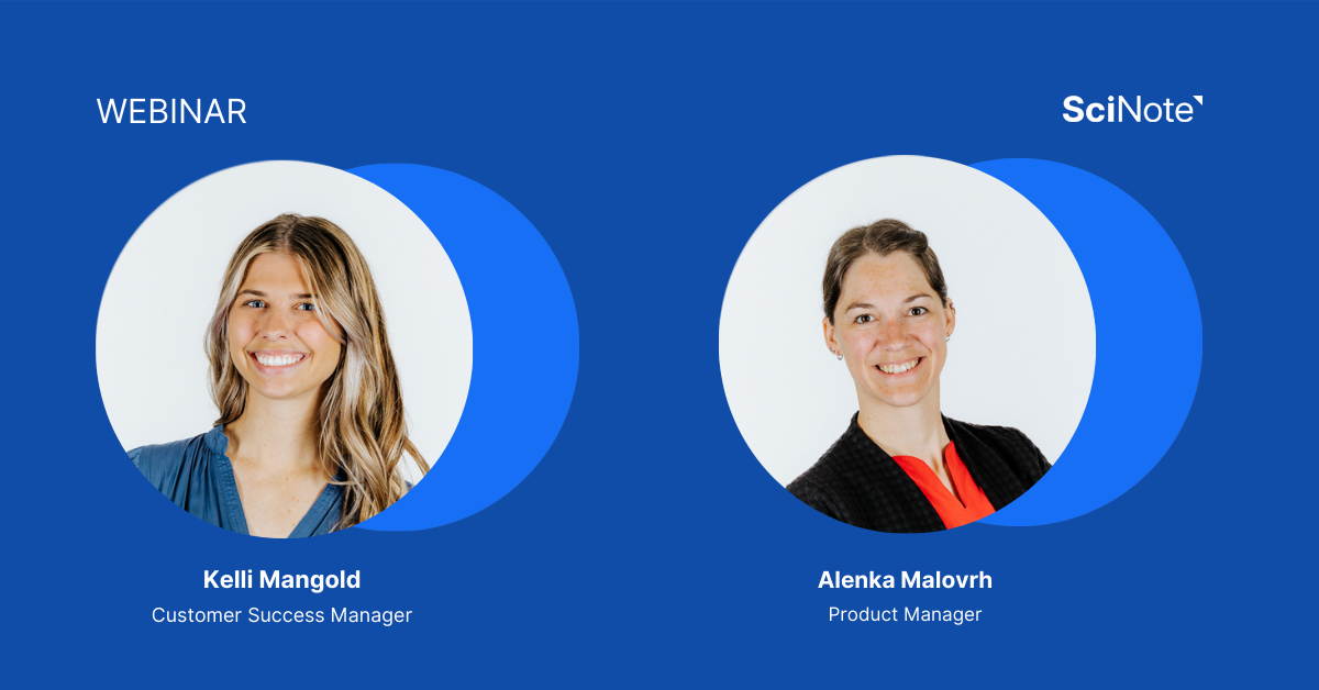 SciNote webinar How to use an ELN to scale your processes