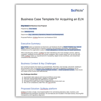 SciNote functionalites overview