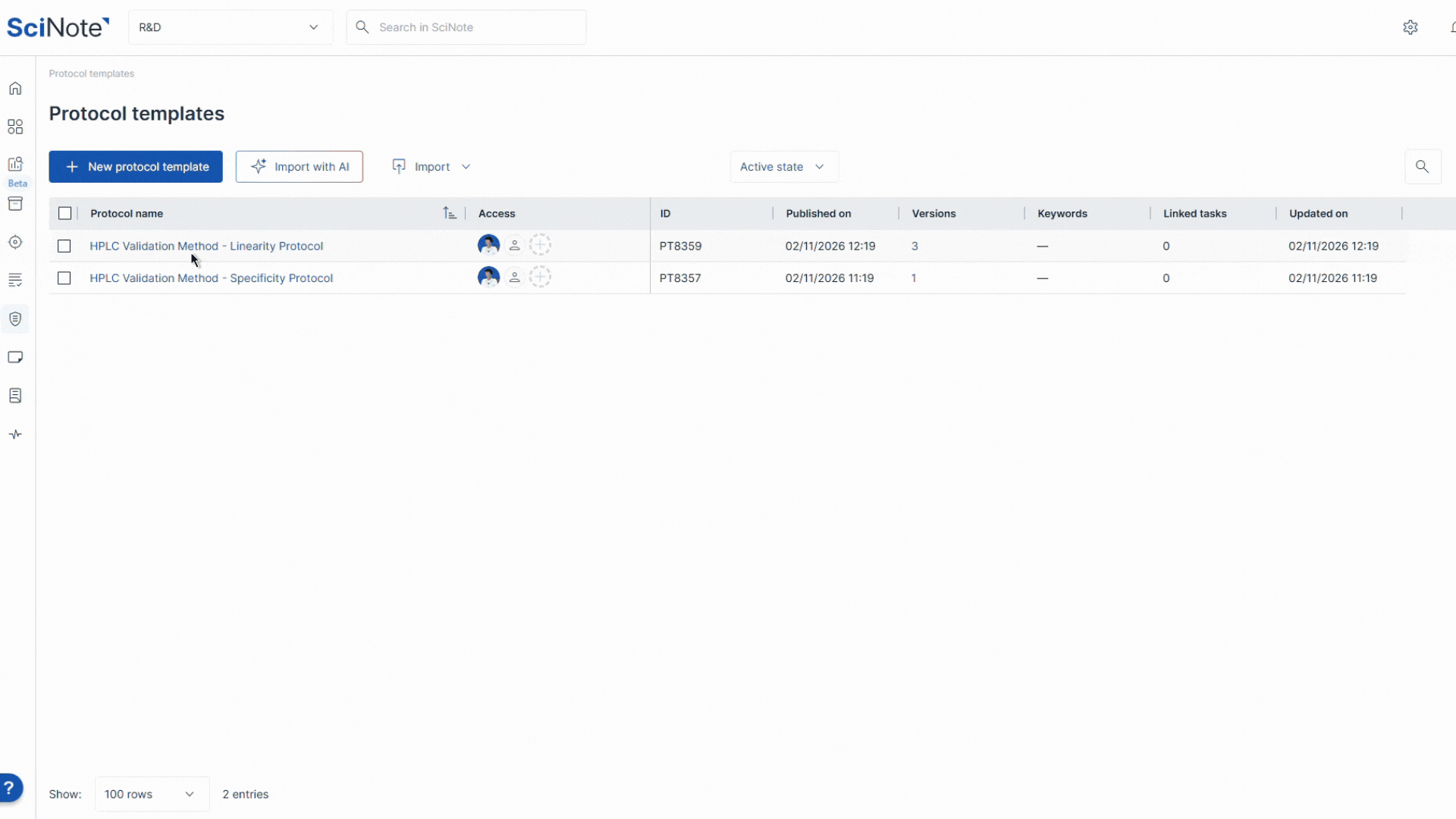 Protocol and SOP management